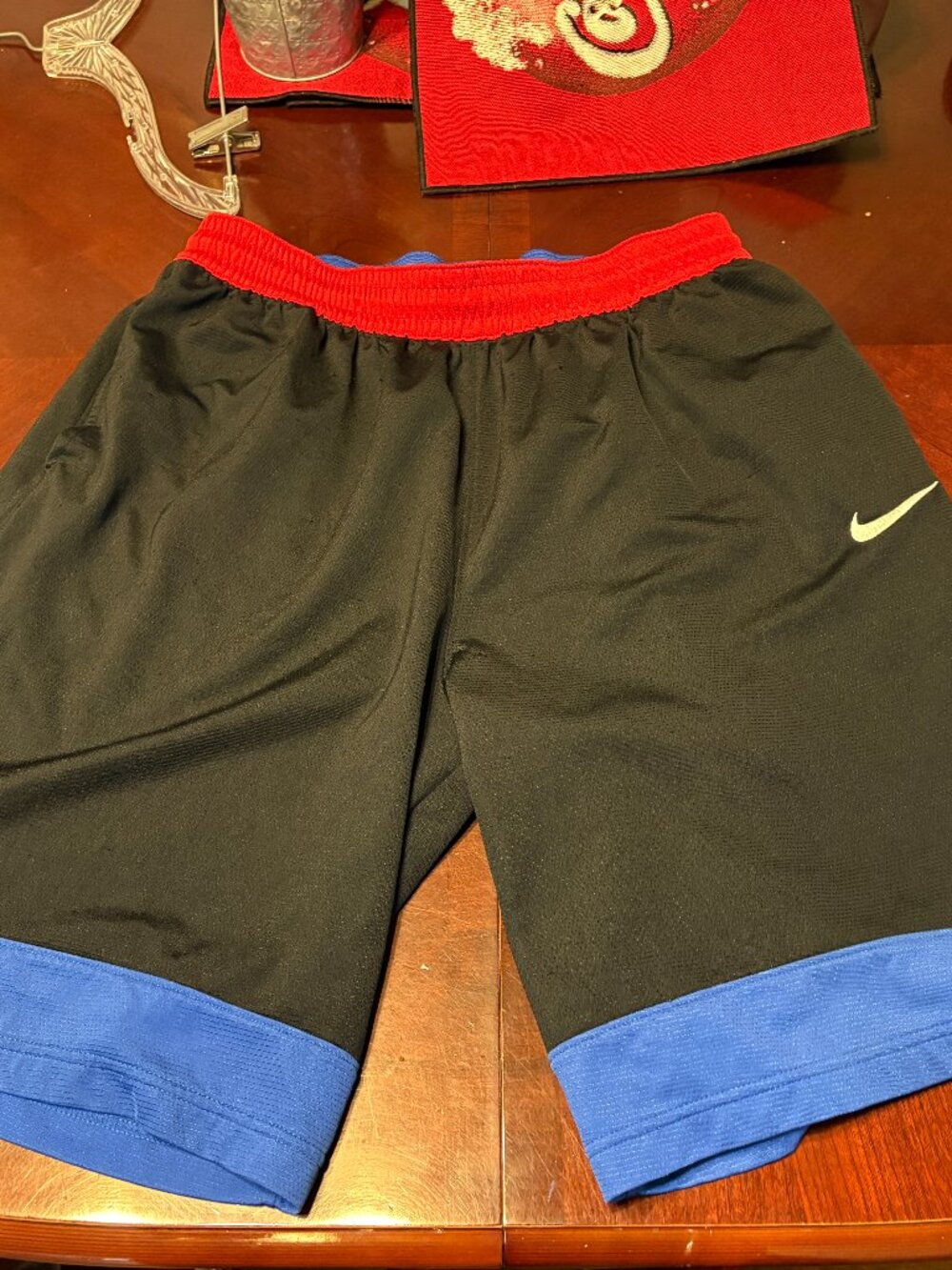 Nike Shorts Mens XL Blue Red Black Basketball Dri Fit Athletic
